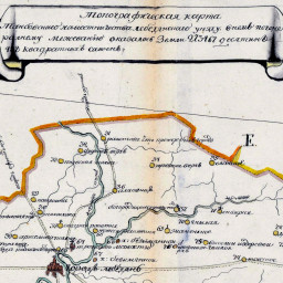 Топографическая карта Лебедянского уезда Тамбовского наместничества 1787 г.